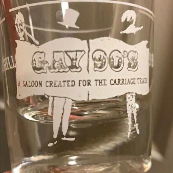 VTG Gay 90s Saloon Whiskey Glasses Beverly Hills - Picture 11 of 11
